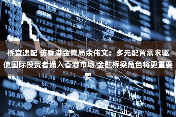 桥宜速配 访香港金管局余伟文：多元配置需求驱使国际投资者涌入香港市场 金融桥梁角色将更重要