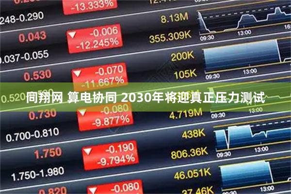 同翔网 算电协同 2030年将迎真正压力测试
